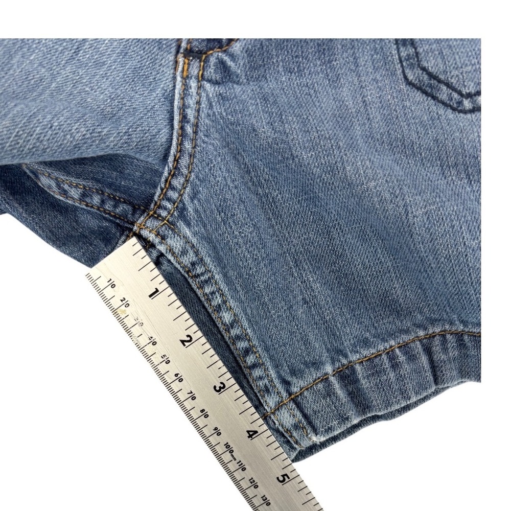 Old Navy Womens Size 6 Low Rise Denim Shorts Y2K Patch Pocket Light Wash Coastal - Picture 9 of 9